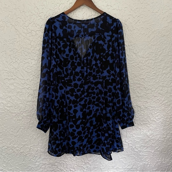 Topshop Curve V-neck Printed Mini Tea Dress 14 - Picture 6 of 9